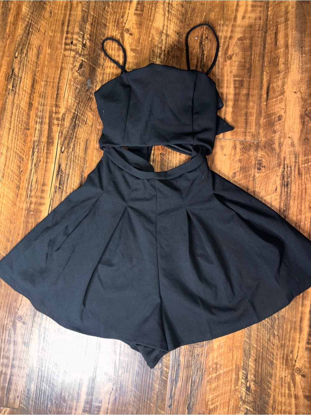Windsor Black Girls' Cutout One-Piece Romper